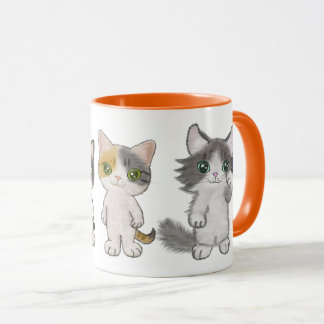 Vier niedliche Katzen Tasse