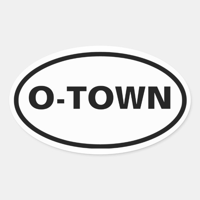 VIER Oakland "O-town" Ovaler Aufkleber (Vorderseite)