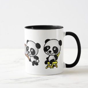 VIER PANDAS Tasse - wählen Sie Stil & Farbe