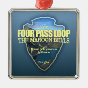 Vier-Pass-Schleife (Pfeilspitzen) Ornament Aus Metall