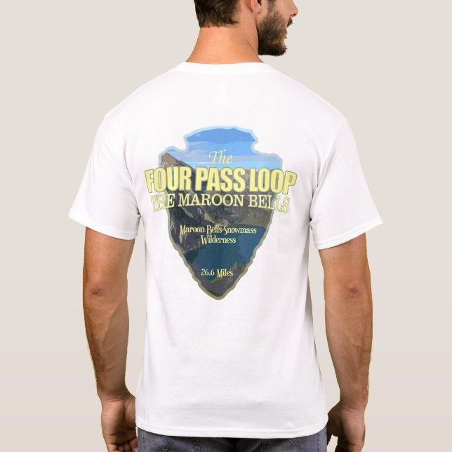 Vier-Pass-Schleife (Pfeilspitzen) T-Shirt (Rückseite)