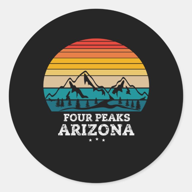 VIER PEAKS Arizona Runder Aufkleber (Vorderseite)