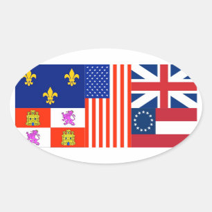VIER Pensacola Flag Ovaler Aufkleber