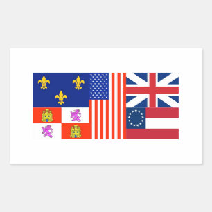 VIER Pensacola Flag Rechteckiger Aufkleber