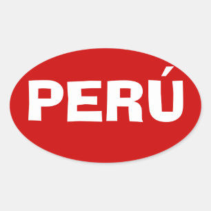 VIER Perú Ovaler Aufkleber