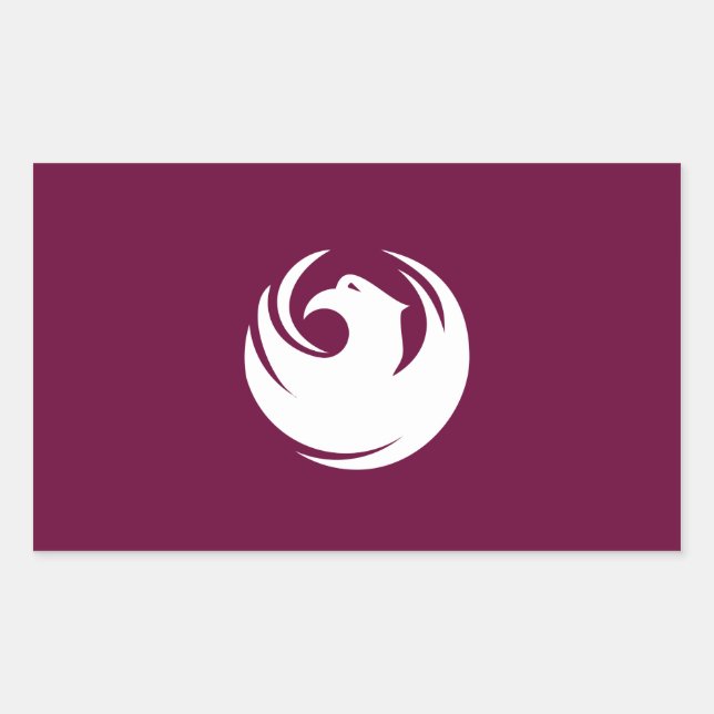 VIER Phoenix-Flag Rechteckiger Aufkleber (Vorderseite)