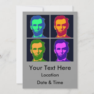 Vier Pop Art Abraham Lincolns Einladung