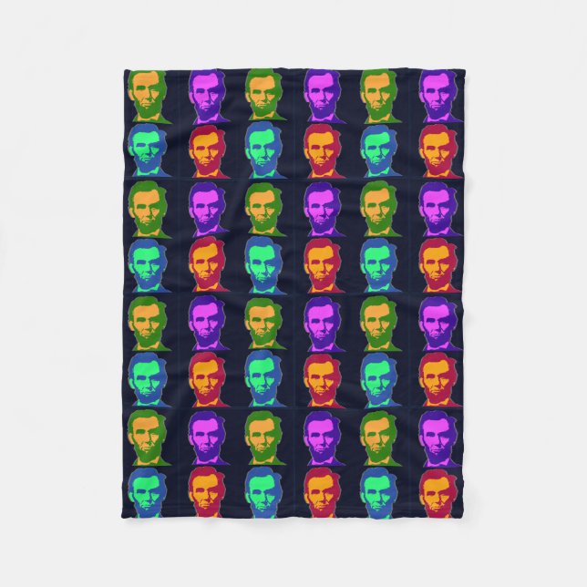 Vier Pop Art Abraham Lincolns Fleecedecke (Vorderseite)