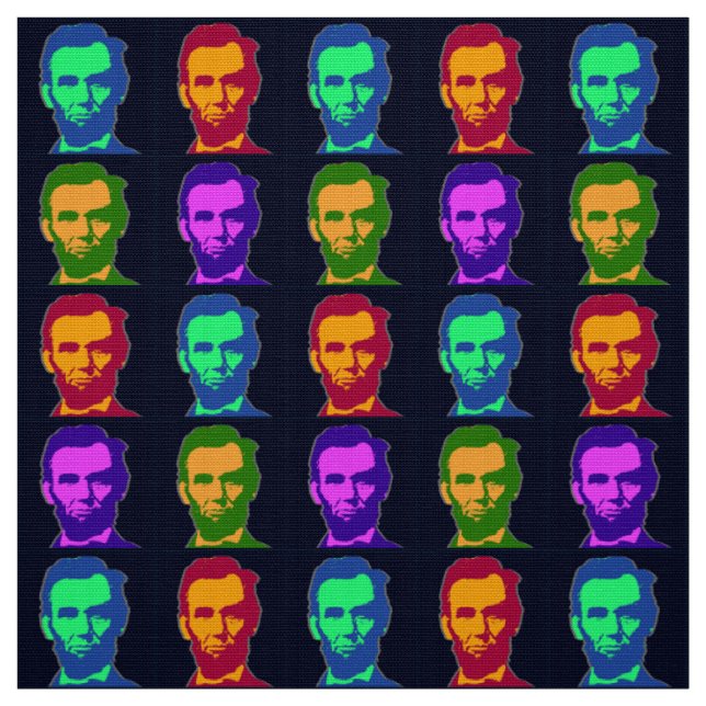 Vier Pop Art Abraham Lincolns Stoff (Muster)