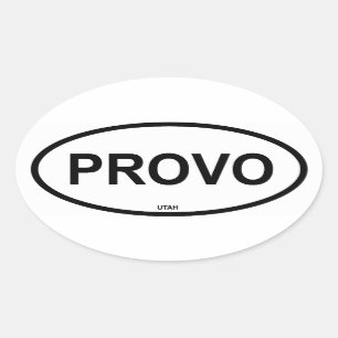 VIER Provo, Utah Ovaler Aufkleber