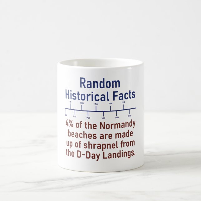 Vier Prozent der Strände der Normandie - Geschicht Kaffeetasse (Mittel)