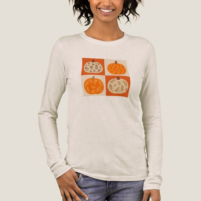 Vier Pumpkins Tri-Blend Shirt (Vorderseite)