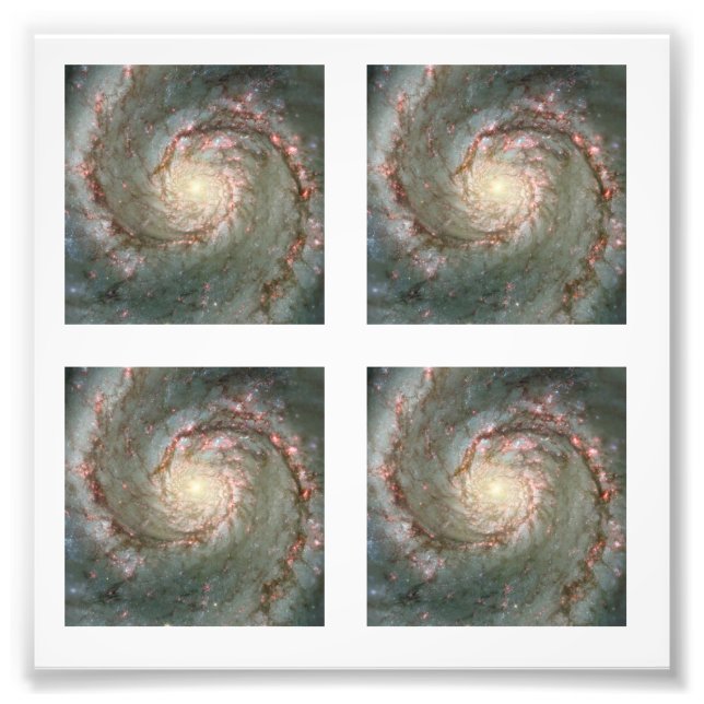 Vier Quadrat Whirlpool Galaxy Foto (Vorne)