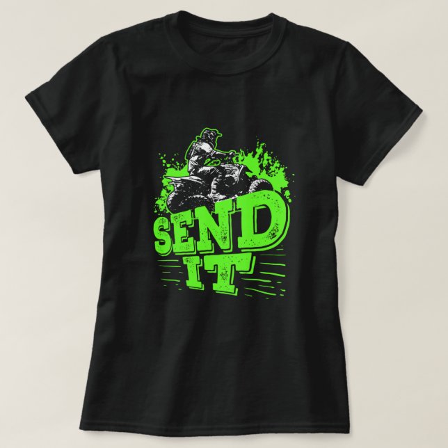 Vier-Rad-ATV Quad Bike Rider schicken T-Shirt (Design vorne)