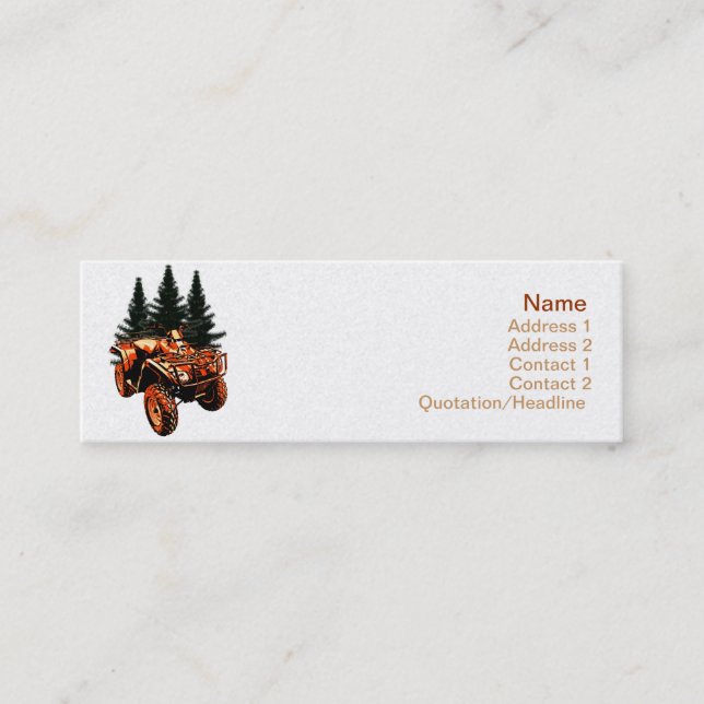 Vier-Rad-Visitenkarte Mini Visitenkarte (Vorderseite)