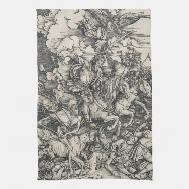 Vier Reiter der Apokalypse durch Durer Küchentuch (Vertikal)
