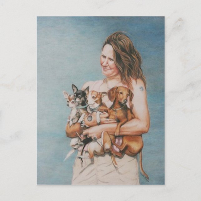 Vier Rettung Hunde Art Postkarte (Vorderseite)