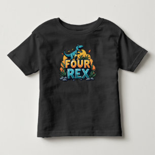 Vier Rex: Der Dino-Weg zum vierten Mal! Kleinkind T-shirt