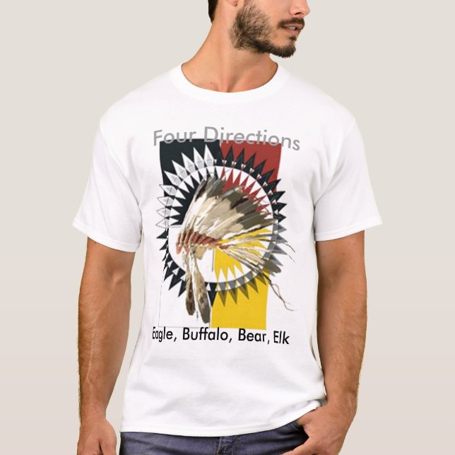 Vier Richtungs-T-Shirt T-Shirt (Vorderseite)