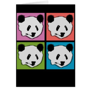 Vier riesige Panda-Bären