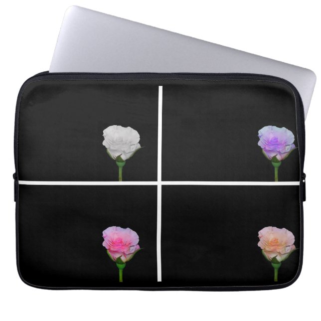 Vier Rosen-Laptop-Hülse Laptopschutzhülle (Vorderseite)