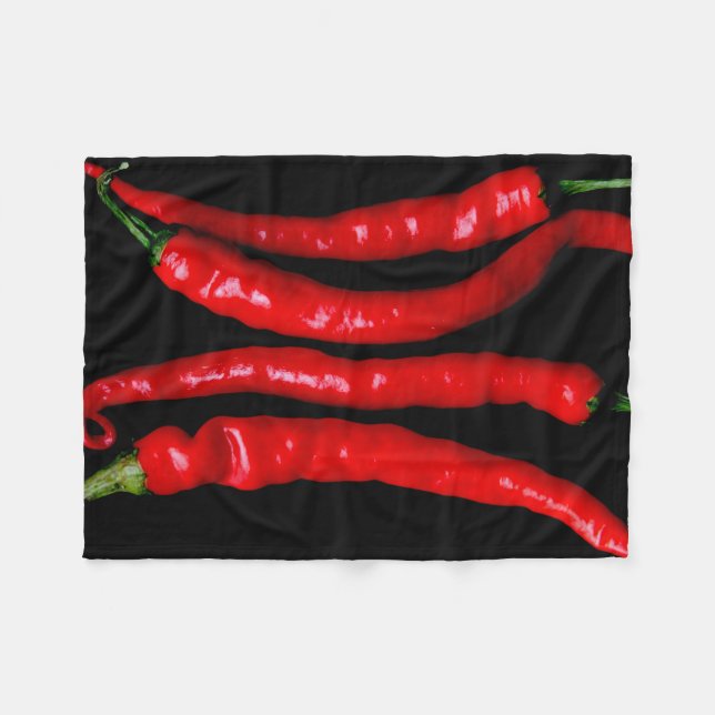 Vier Rote Chilien fbcnm Fleecedecke (Vorderseite (Horizontal))