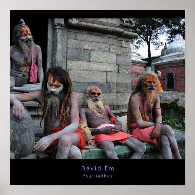 Vier Sadhus Poster (Vorne)