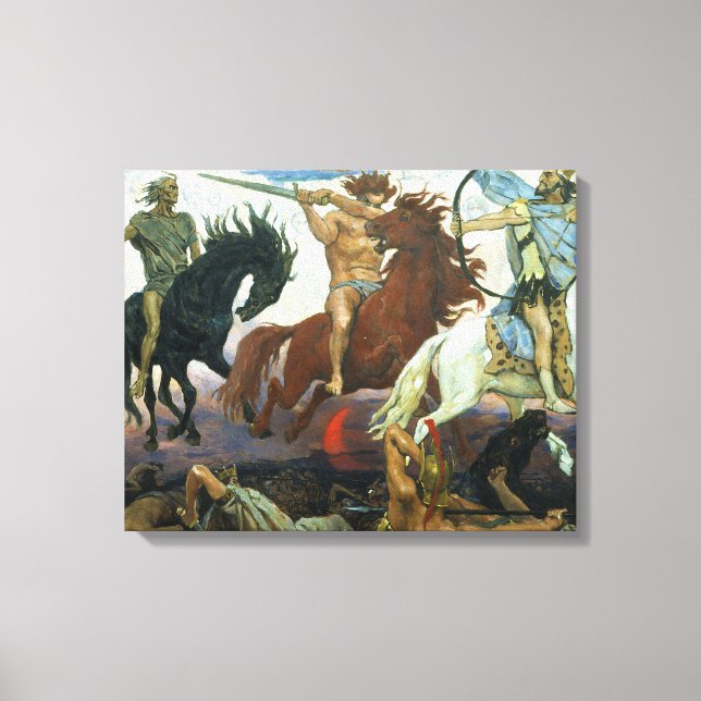 Vier Samen der Apokalypse von Vasnetsov (1887) Leinwanddruck (Vorderseite)