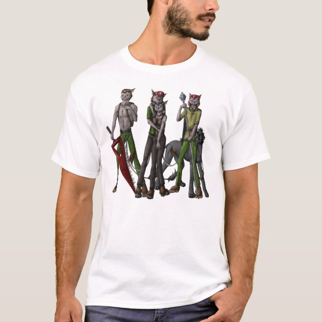 Vier Schleppangel-T-Shirt T-Shirt (Vorderseite)