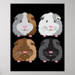 Vier Schweine Poster