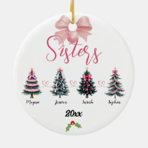 Vier Schwestern Weihnachtsbaum mit Individuellen N