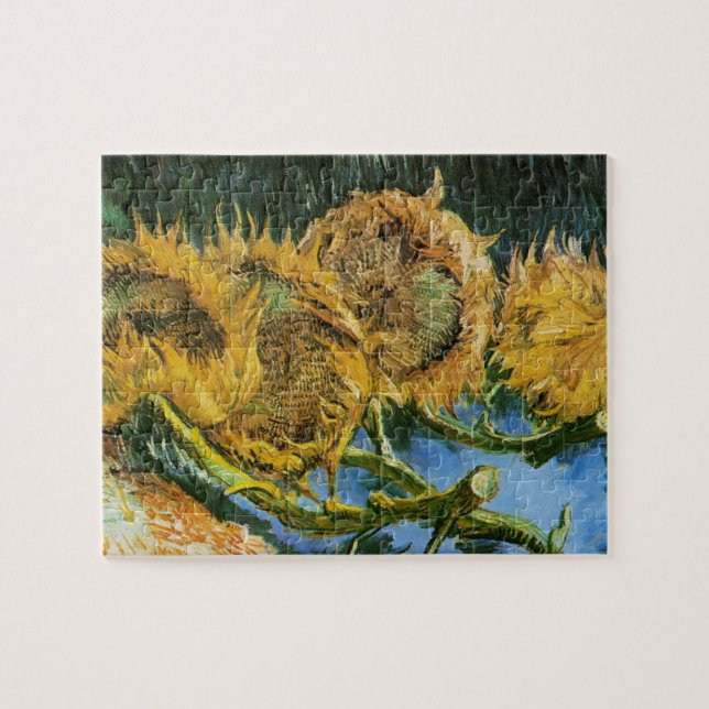 Vier Sonnenblumen schneiden von Vincent van Gogh (Horizontal)