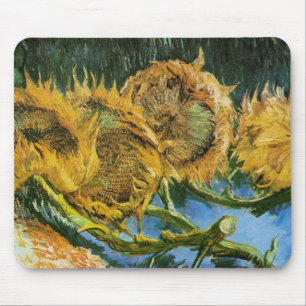 Vier Sonnenblumen schneiden von Vincent van Gogh Mousepad