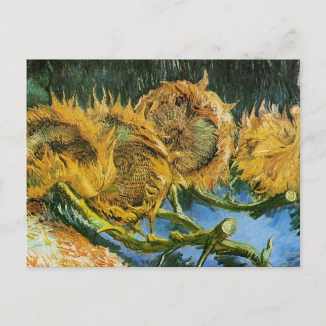 Vier Sonnenblumen schneiden von Vincent van Gogh Postkarte (Vorderseite)