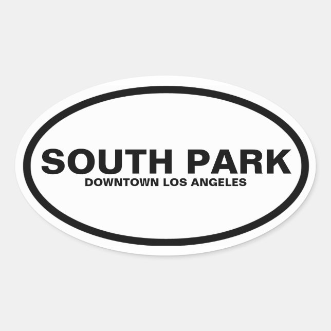 VIER "South Park", Downtown LA Ovaler Aufkleber (Vorderseite)