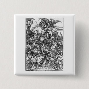 Vier Sperma der Apokalypse - Albrecht Durer - Button