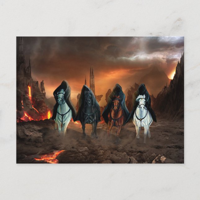 Vier Sperma der Apokalypse Postkarte (Vorderseite)