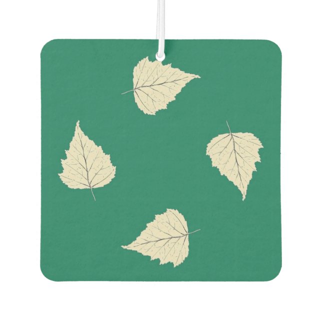 Vier Square Birch Blätter Air Freshener Autolufterfrischer (Vorderseite)