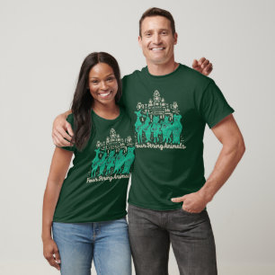 Vier Streichtiere Band T-Shirt - Unisex Dunkelgrün