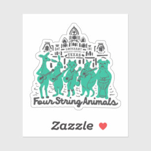 Vier Streichtiere Vinyl Sticker