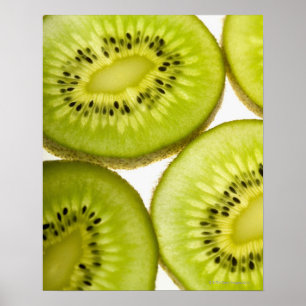 Vier Stücke Kiwi in Scheiben Poster