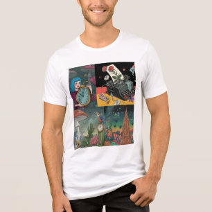 Vier surreale Traumlandschaften Tri-Blend Shirt