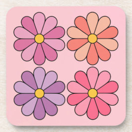 Vier Tageszeitungen Rosa Untersetzer Set