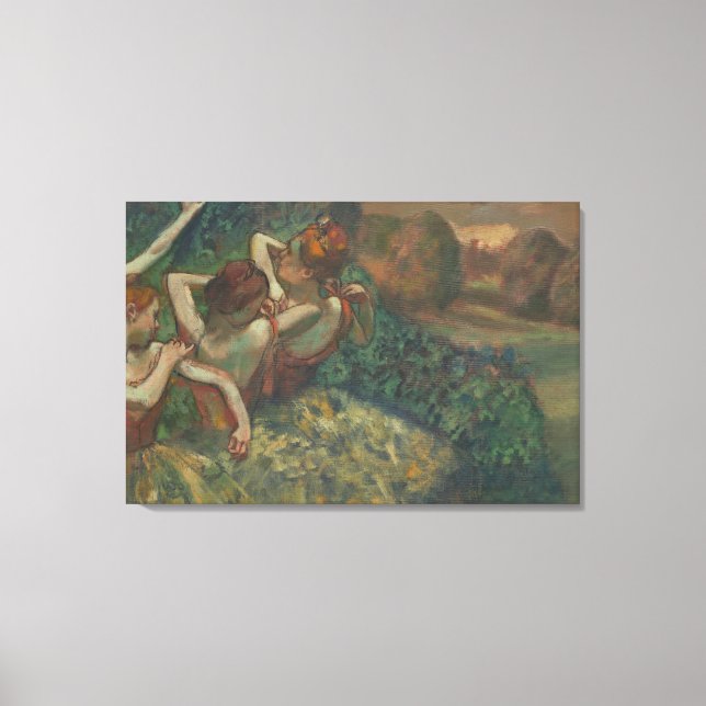 Vier Tänzer, beeindruckendes Gemälde, Edgar Degas Leinwanddruck (Vorderseite)