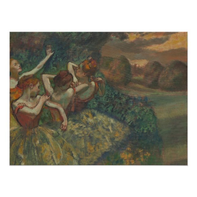 Vier Tänzer, beeindruckendes Gemälde, Edgar Degas Poster (Vorderseite)
