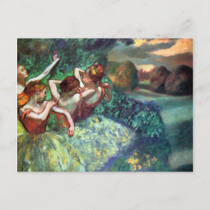 Vier Tänzer von Degas Postkarte