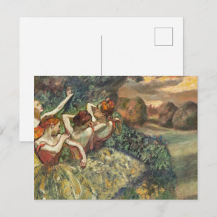 Vier Tänzer von Edgar Degas, klassische Ballettkun Postkarte