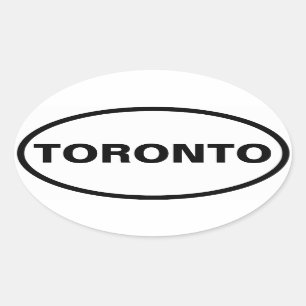VIER Toronto Ovaler Aufkleber