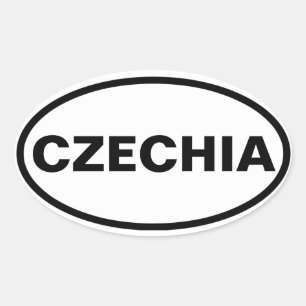 VIER Tschechien Ovaler Aufkleber