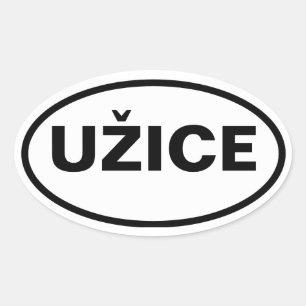 Vier Užice Ovaler Aufkleber